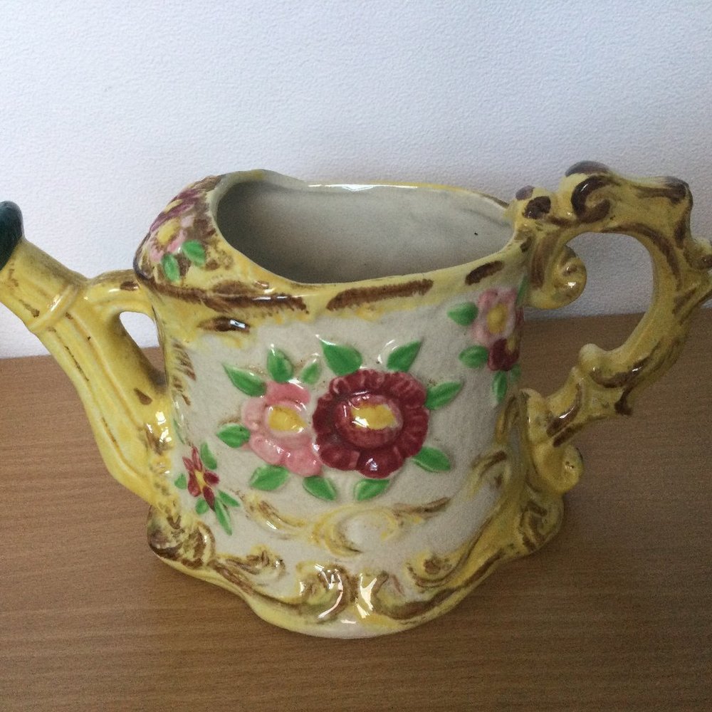Beautiful Vintage Shafford hand decorated Japanese ceramic floral water can
